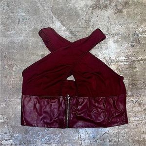 Cross shoulder party top!